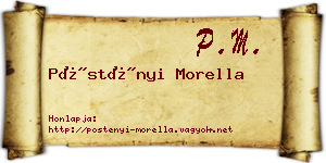 Pöstényi Morella névjegykártya